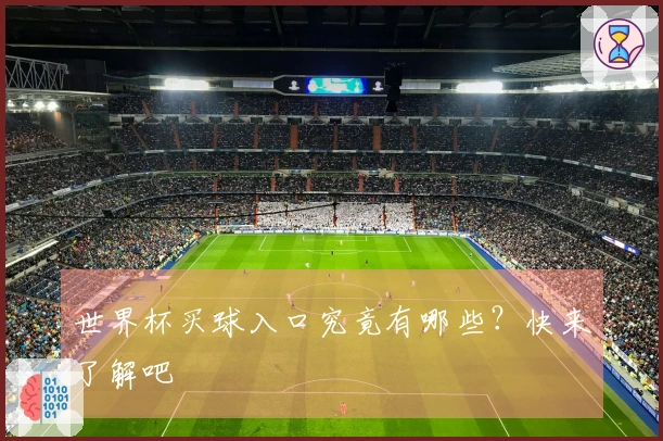 世界杯买球入口究竟有哪些？快来了解吧